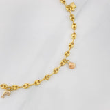 GC Figures Anklet 3.75g / 9 1/2 in / 3.7mm 18K Yellow Gold