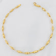 Rustic Barrel Anklet 3.5g / 9 3/4 in / 2.62mm Yellow Gold 18K