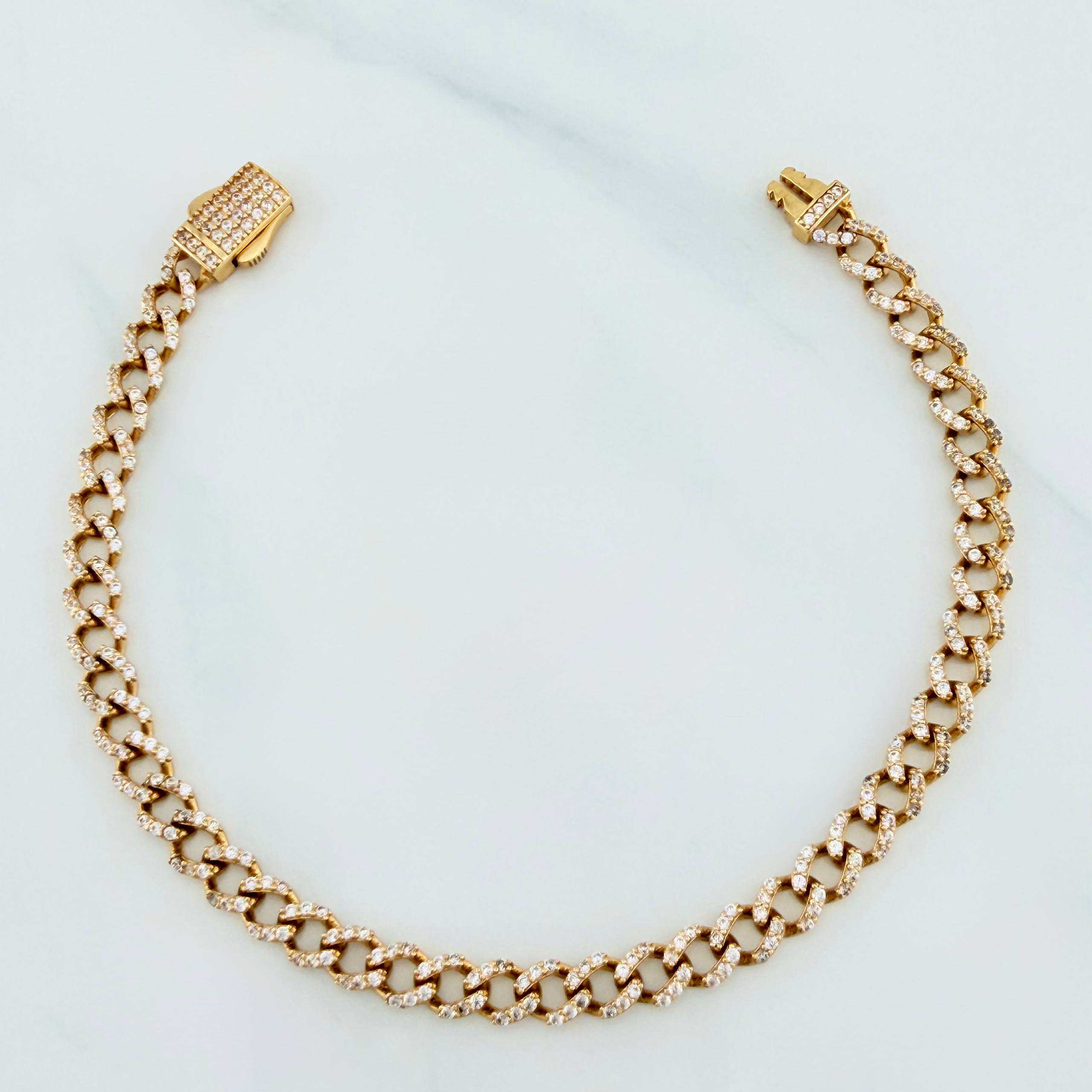 Pulso Cubano 8.35 g / 7 3/4 in / 4.9 mm Oro Amarillo 18K
