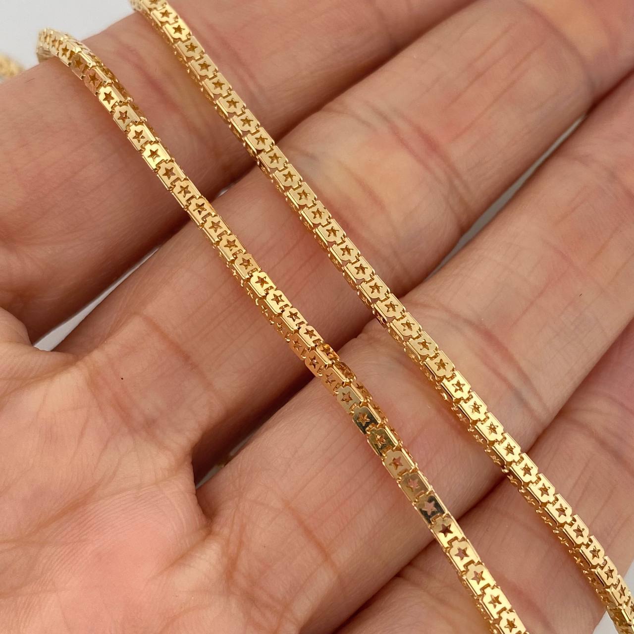 Cadena Veneciana Estrellas 8.15 g / 19 1/2 in / 2.1 mm Oro Amarillo 18K