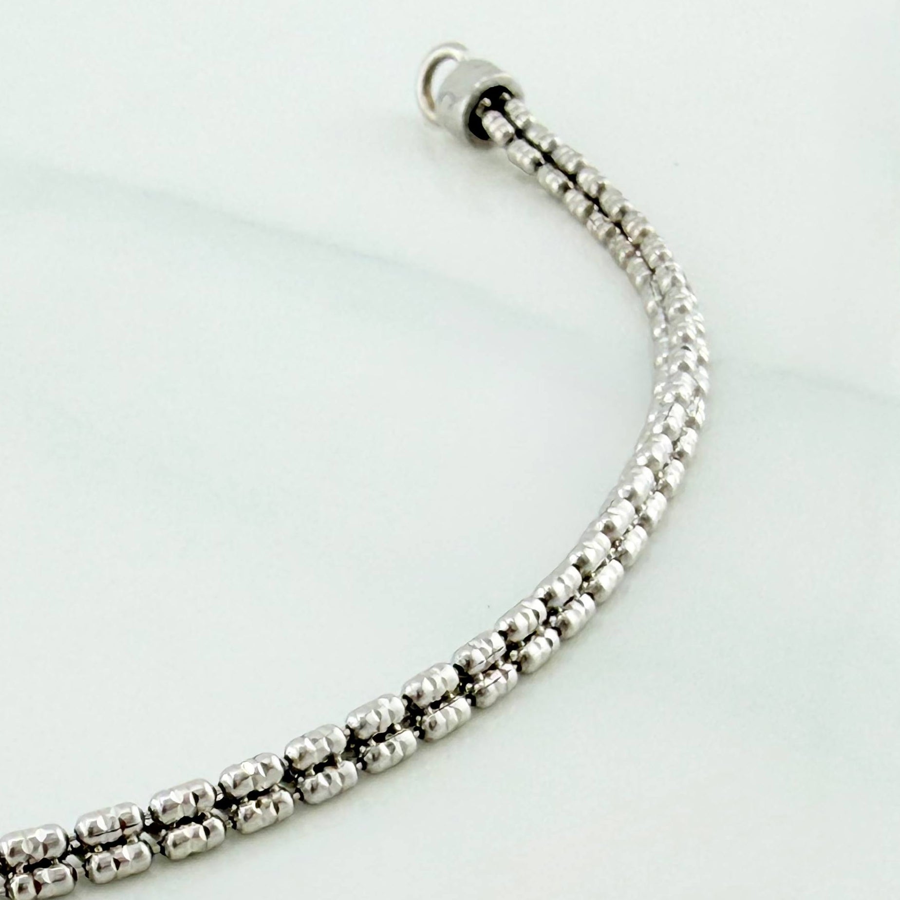 Bracelet Ice 4.1 g / 6 1/2 in / 2.3 mm White Gold 18K
