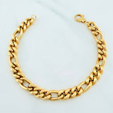 Pulso Figaro Trenzado 10.7 g / 8 1/2 in / 8.17 mm Oro Amarillo 18K