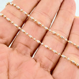Cadena Morse Diamantada Media Luna 5.55 g / 19 3/4 in / 1.7 mm Dos Oros Amarillo Blanco 18K