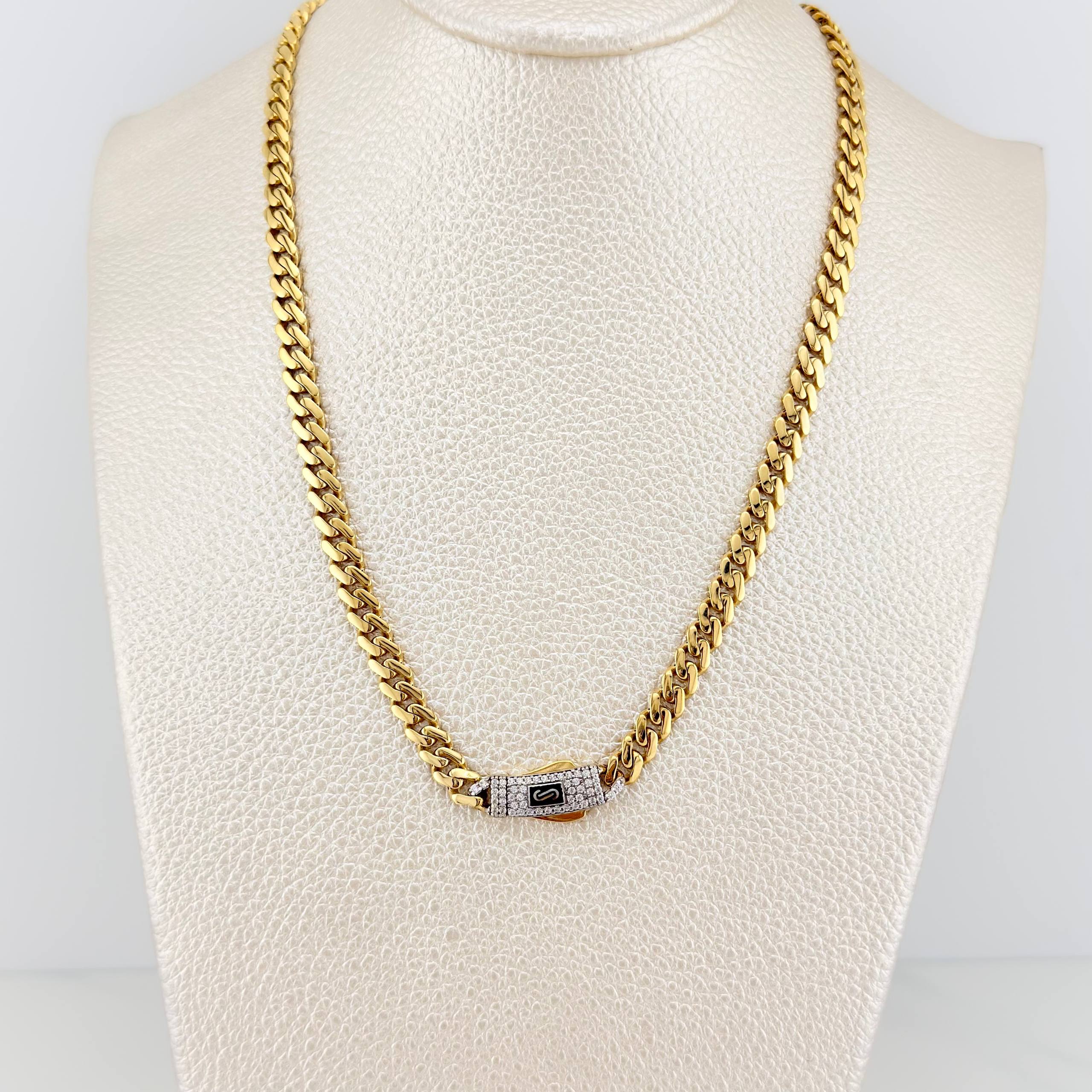 Cuban Links Infinity 18.95 g / 24 1/4 in / 4.72 mm Two-tone Yellow White 18K
