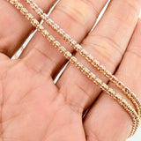 Cadena Ice 14.05 g / 23 3/4 in / 2.45 mm Tres Oros 18K