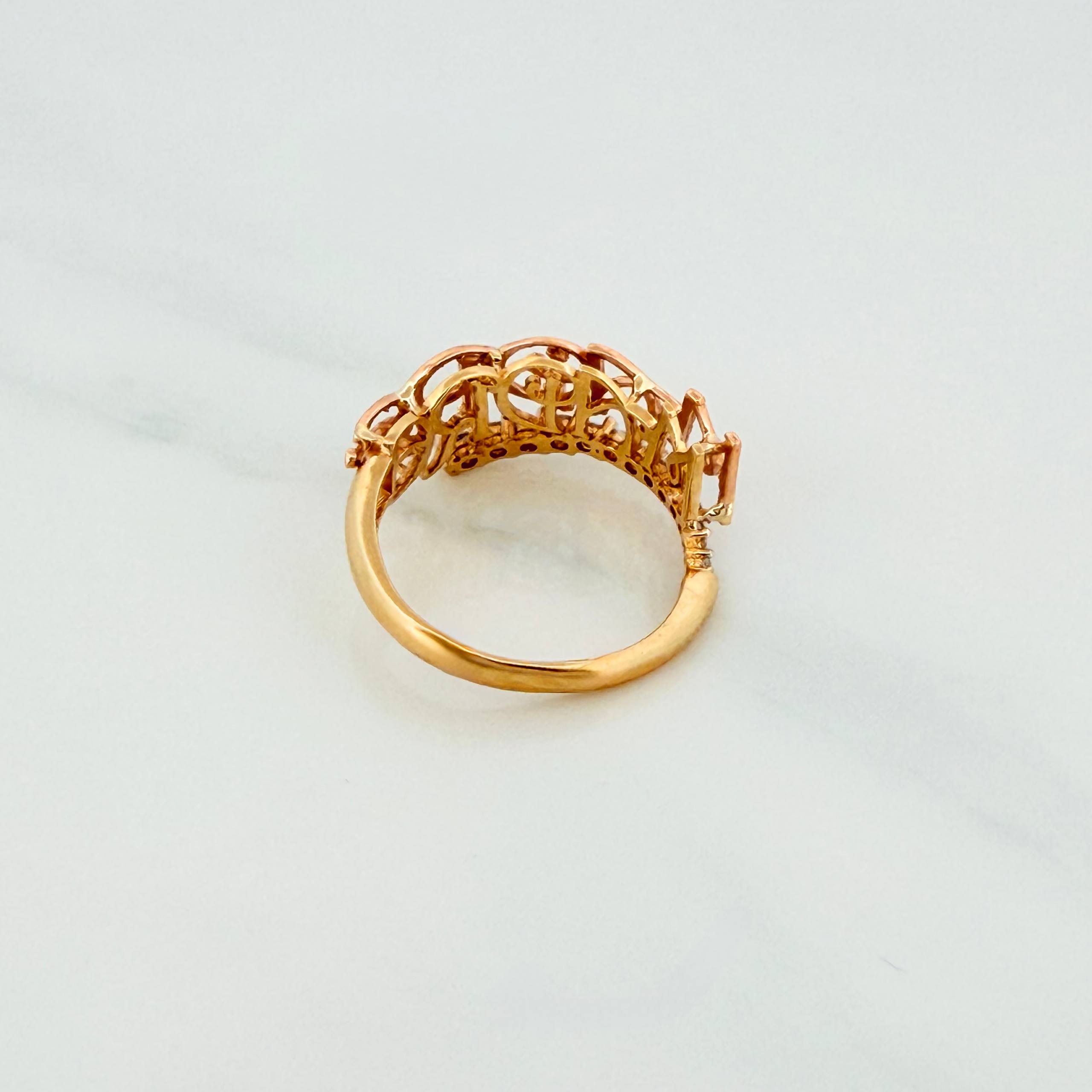 Mother Ring 3.5g / T7 3/4 Three Golds 18K