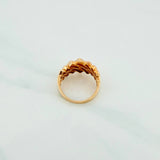 Triangle Ring 6.1g / Size 7 3/4 Two-Tone Yellow and White Gold 18K
