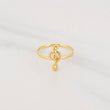 Musical Note Ring 1.3g / Size 6 3/4 Yellow Gold 18K