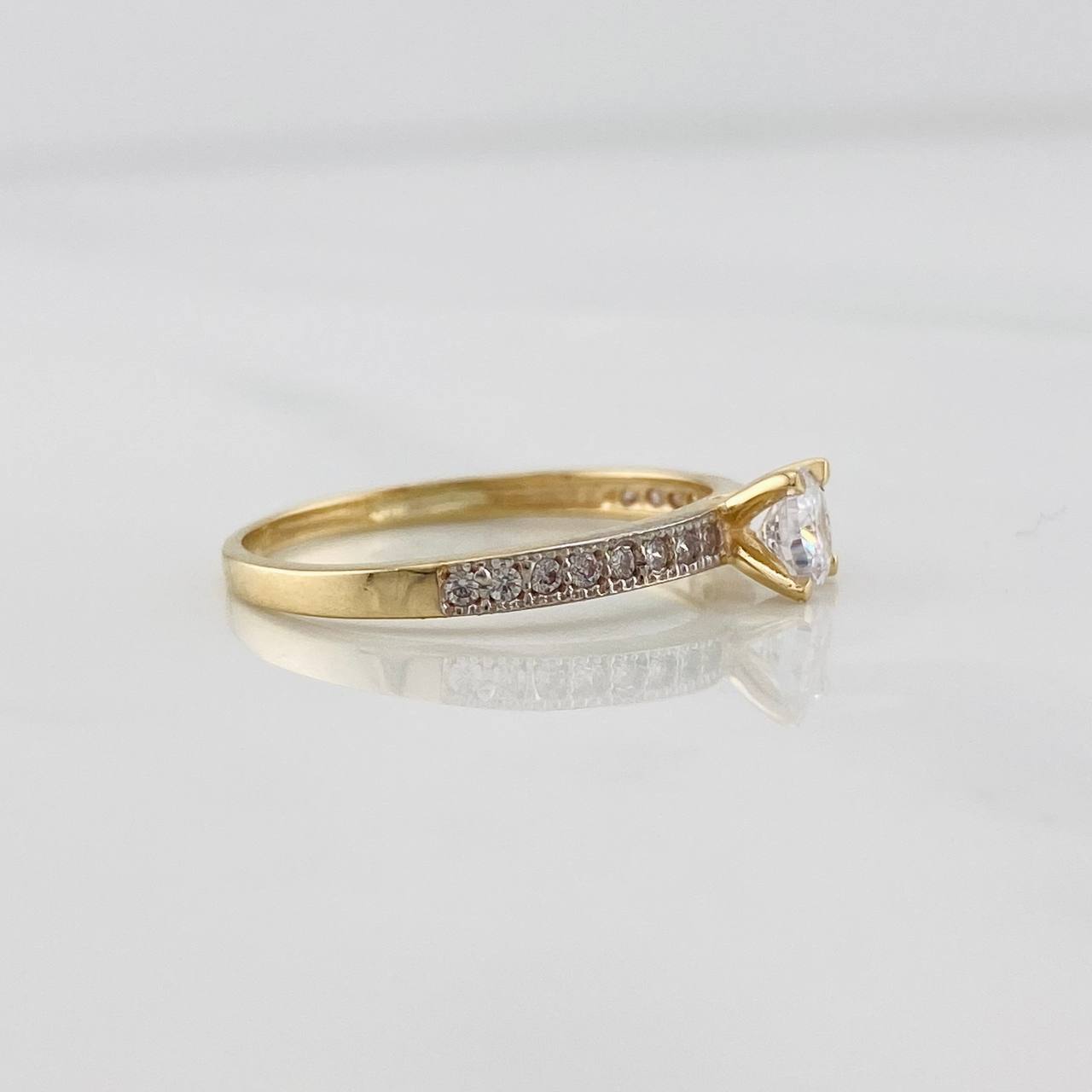 Solitaire Churumbela Ring 1.7g / T7 Two-Tone Yellow White Gold 18K