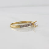 Solitaire Churumbela Ring 1.7g / T7 Two-Tone Yellow White Gold 18K