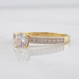 Solitaire Churumbela Ring 1.7g / T7 Two-Tone Yellow White Gold 18K