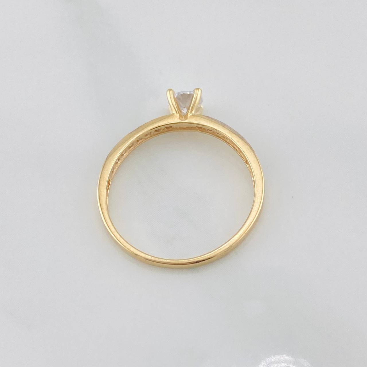 Solitaire Churumbela Ring 1.7g / T7 Two-Tone Yellow White Gold 18K