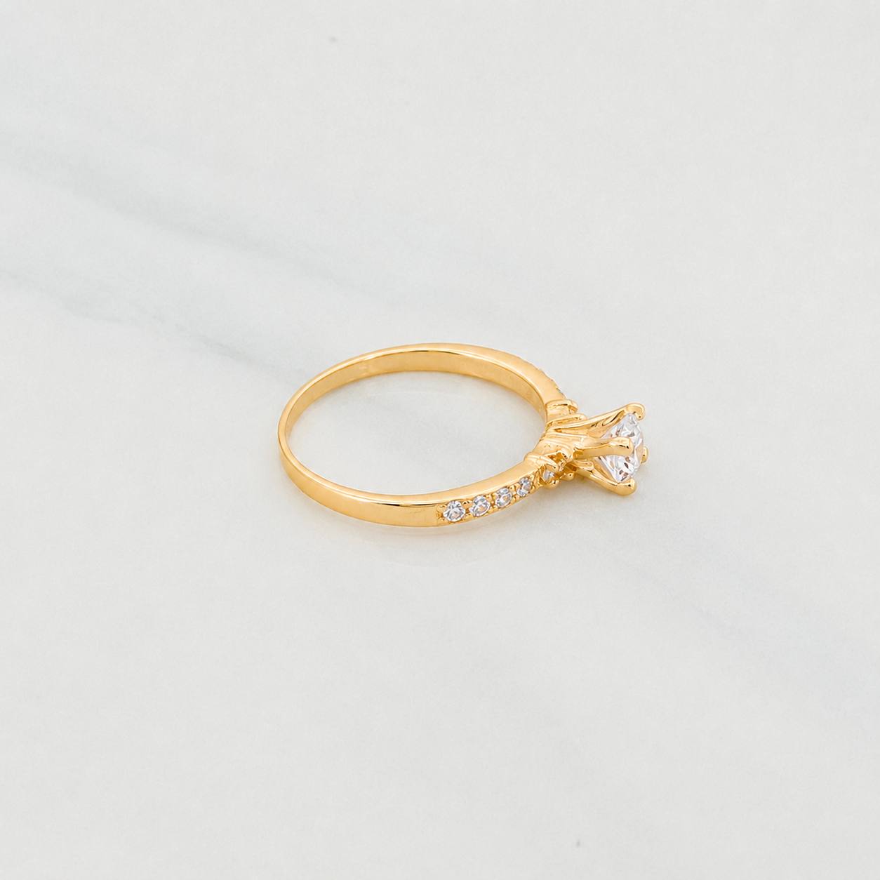 Solitaire Churumbela Ring 1.75g / T5 3/4 Yellow Gold 18K