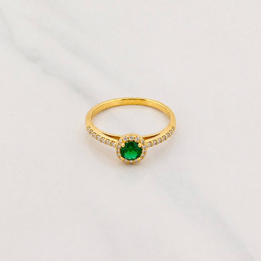 Dense Halo Ring 2.35g / Size 7 1/4 Yellow Gold 18K