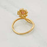 Flower Ring 2.75g / Size 7 1/2 Yellow Gold 18K