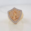 Anchor Ring 9.05g / Size 9 3/4 Three Golds 18K