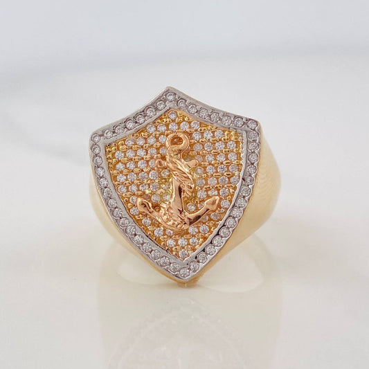 Anillo Ancla 9.05g / T9 3/4 Tres Oros 18K