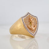 Anchor Ring 9.05g / Size 9 3/4 Three Golds 18K