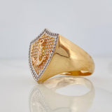 Anchor Ring 9.05g / Size 9 3/4 Three Golds 18K