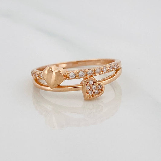 Anillo Corazon 2.2g / T6 1/4 Oro Rosa 18K