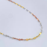 Chain Flower Mirror 1.05g / 17 3/4 in / Three Golds +3 18K %