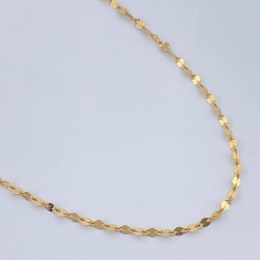 Chain Flower Mirror 0.95gr / 17 3/4 in / Yellow Gold +3 18K %