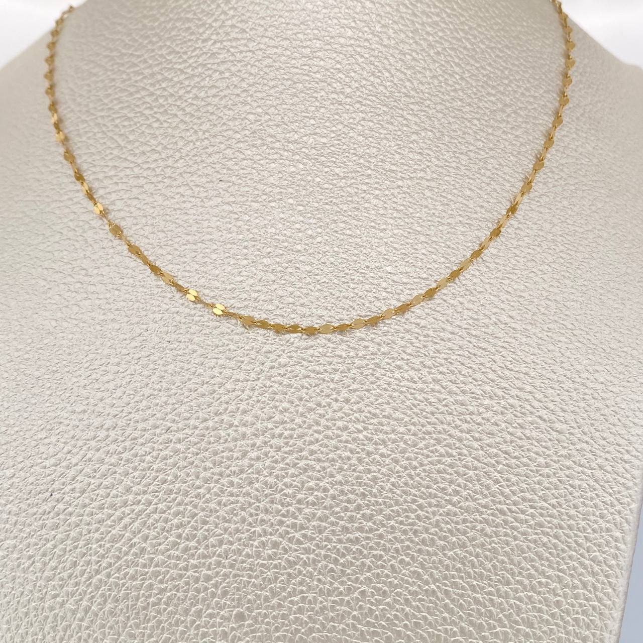 Chain Flower Mirror 0.95gr / 17 3/4 in / Yellow Gold +3 18K %
