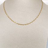 Chain Flower Mirror 0.95gr / 17 3/4 in / Yellow Gold +3 18K %