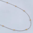 Classic Link Chain Beads 1.2gr / 17 3/4 in / Two Yellow White Gold +3 18K %