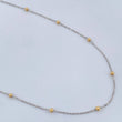 Cadena Aro Seguido Bolas 1.15gr / 17 3/4 in / Dos Oros Amarillo Blanco +3 18K %