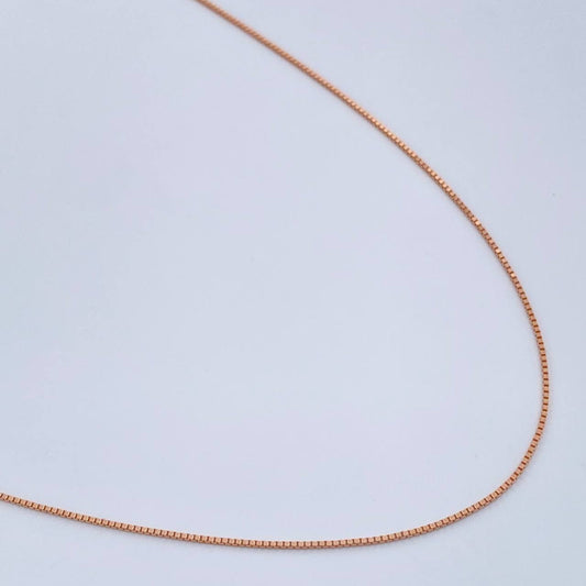 Venetian Chain 1.15gr / 17 3/4 in / Rose Gold +3 18K %
