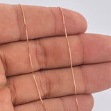 Venetian Chain 1.15gr / 17 3/4 in / Rose Gold +3 18K %
