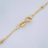 Cadena Morse Bolas 2gr / 17 3/4 in / Oro Amarillo +3 18K %