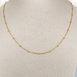 Cadena Morse Bolas 2gr / 18 in / 0.7mm Oro Amarillo +3 18K %