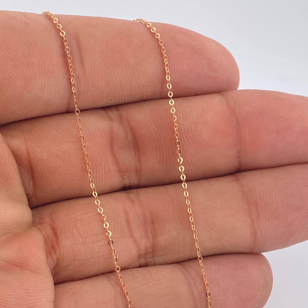 Classic Link Chain 0.8gr / 17 3/4 in / Rose Gold +3 18K %