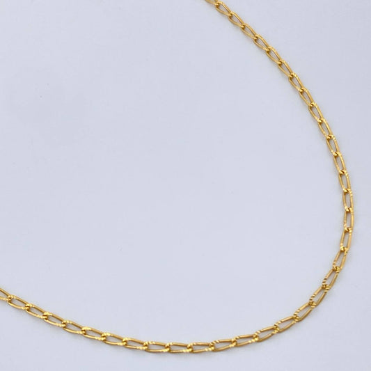 Cadena Espiga 1.65gr / 17 3/4 in / Oro Amarillo +3 18K %
