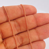Cadena Franco 3.2gr / 19 3/4 in / Oro Rosa +3 18K &