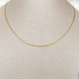 Cadena Escalera Plana 1.5gr / 50cm / +3 Oro Amarillo 18K &