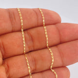 Cadena Escalera Plana 1.5gr / 50cm / +3 Oro Amarillo 18K &