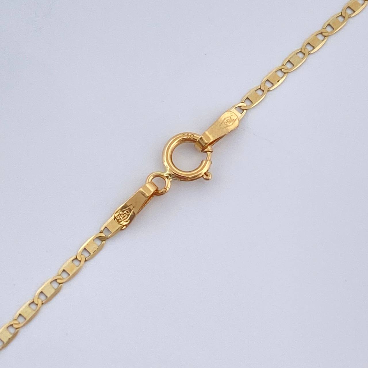Cadena Escalera Plana 1.5gr / 50cm / +3 Oro Amarillo 18K &