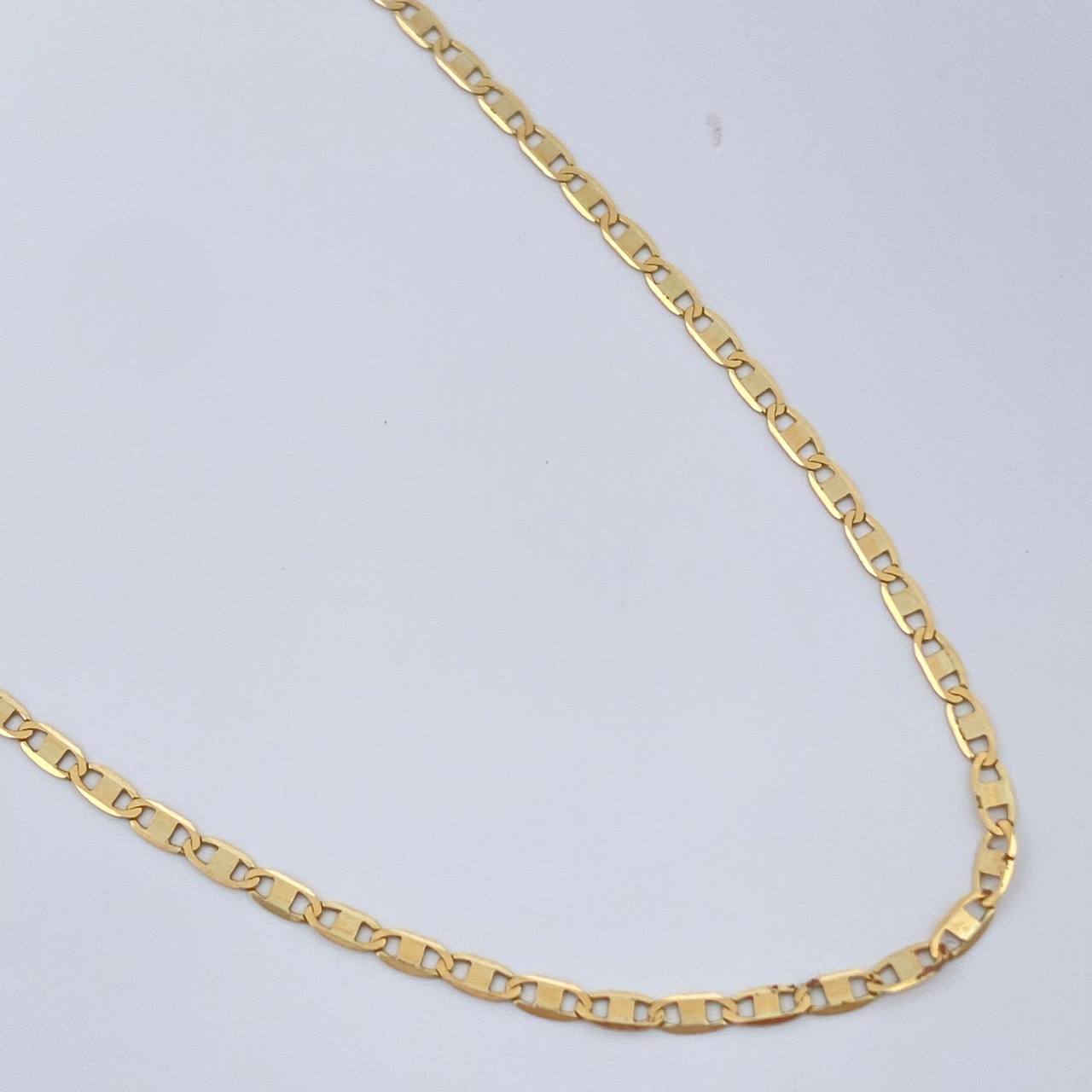 Cadena Escalera Plana 1.5gr / 50cm / +3 Oro Amarillo 18K &