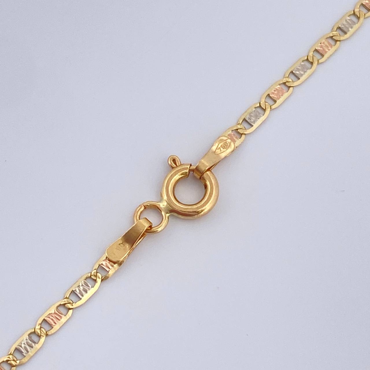 Cadena Escalera Plana 7.3gr / 23 3/4 in / Tres Oros +3 18K &