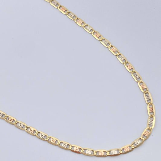 Cadena Escalera Plana 7.15gr / 23 1/2 in / Tres Oros +3 18K &