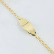Pulso Bebé Aro Seguido Placa Nube 1.3gr / 5 in / Oro Amarillo 18K *