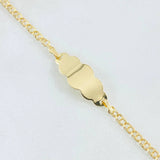 Bracelet Baby Classic Link Cloud Plate 1.4 g / 2.3 mm Yellow Gold 18K