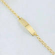Pulso Bebé Aro Seguido Rectangular 1.3gr / 6 in / Oro Amarillo 18K *