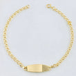 Pulso Bebé Aro Seguido Rectangular Ovalado 1.4gr / 6 in / Oro Amarillo 18K *