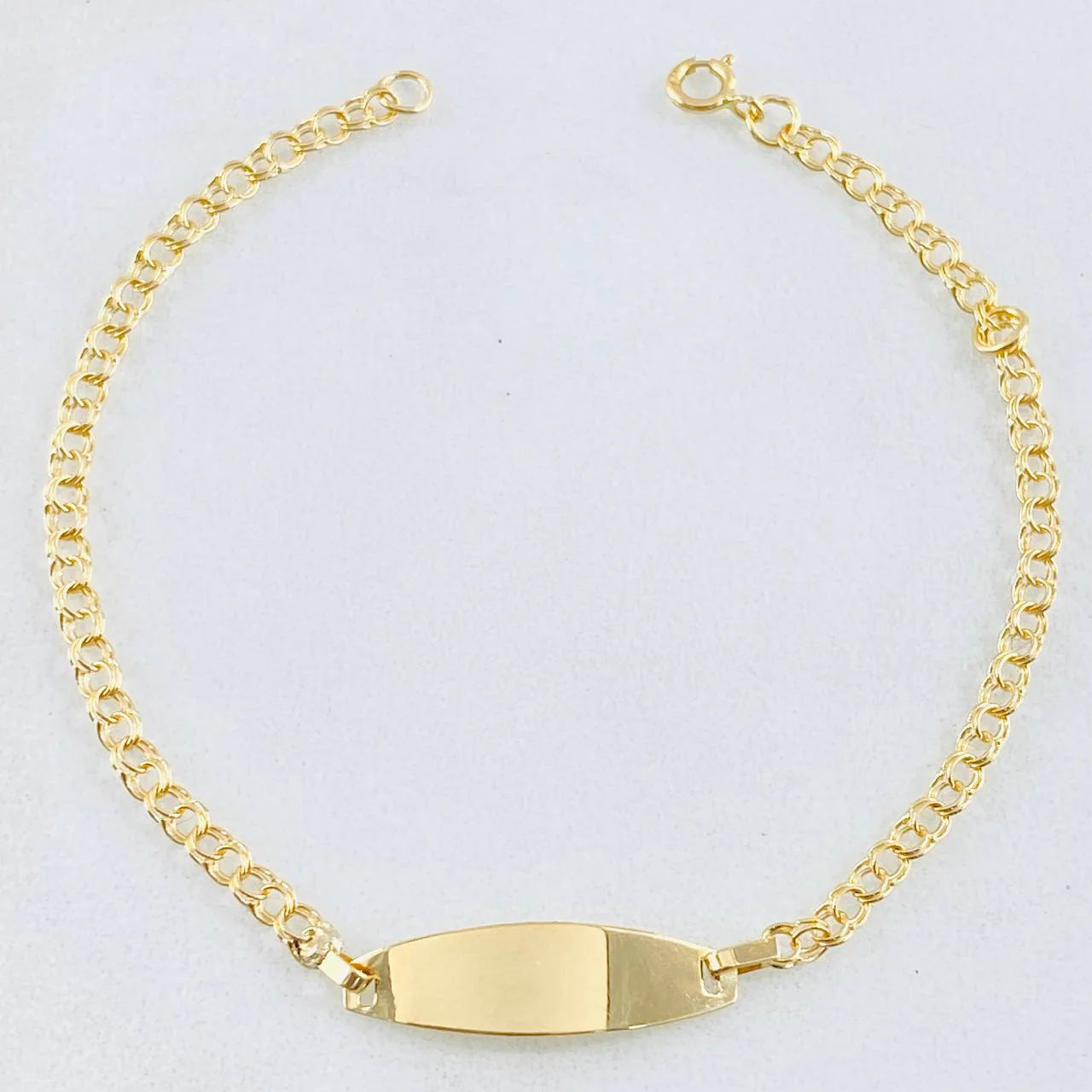 Bracelet Baby Classic Link Rectangular Oval 1.3 g / 2.3 mm Yellow Gold 18K