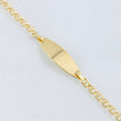 Pulso Bebé Aro Seguido Rectangular Ovalado 1.25gr / 5 in / Oro Amarillo 18K *