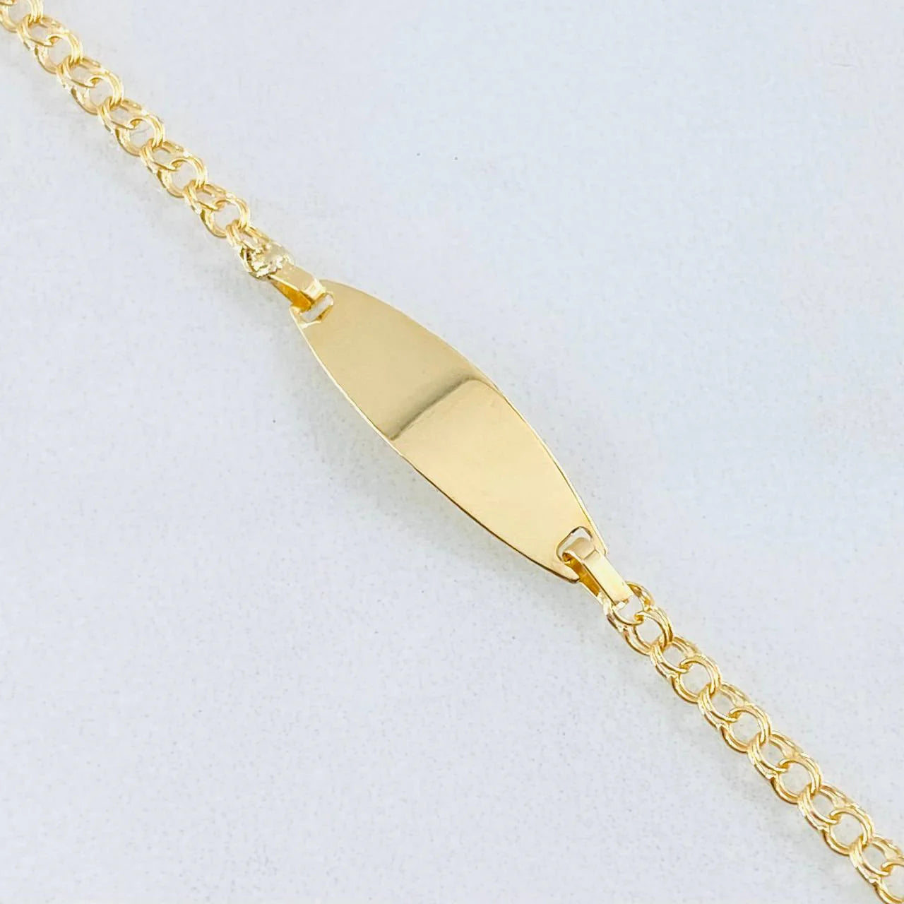 Bracelet Baby Classic Link Rectangular Oval 1.2 g / 2.3 mm Yellow Gold 18K